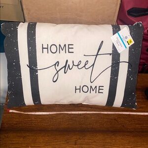 Home Sweet Home Accent Pillow - Black and White